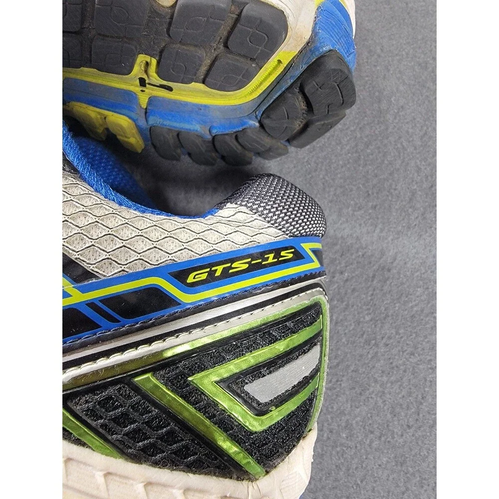 Brooks Adrenaline GTS 15 Shoes‎ Mens Size 10 Blue Gray Running Athletic Sneakers
